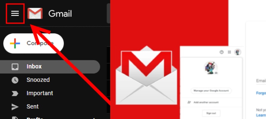 collapse the sidebar in Gmail