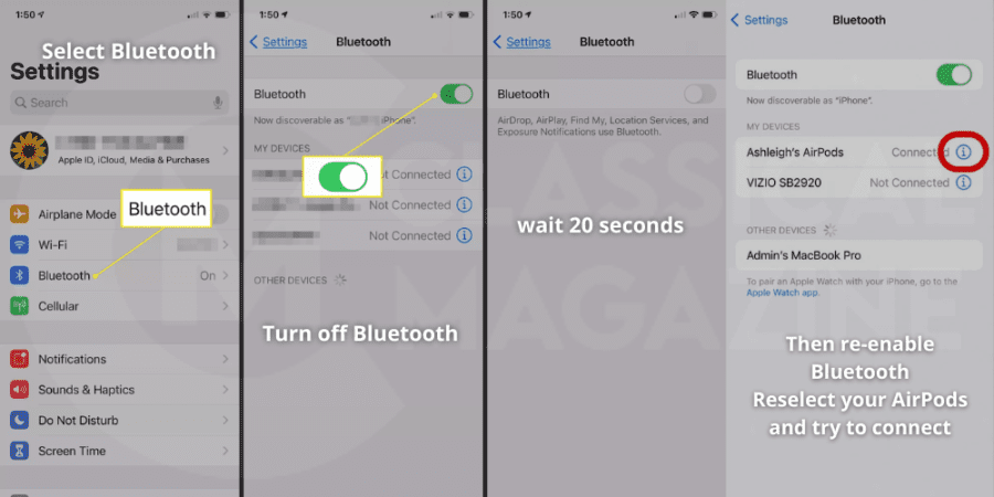 How to reset bluetooth on iphone
