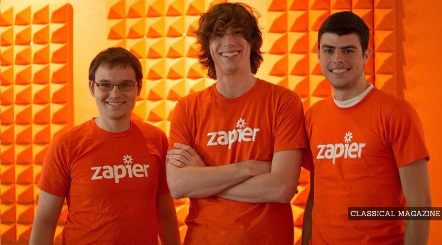 CEO Wade Foster (Left), Zapier cofounders Bryan Helmig (center), and Mike Knoop (left). CEO Wade Foster (Left), Zapier cofounders Bryan Helmig (center), and Mike Knoop (left).